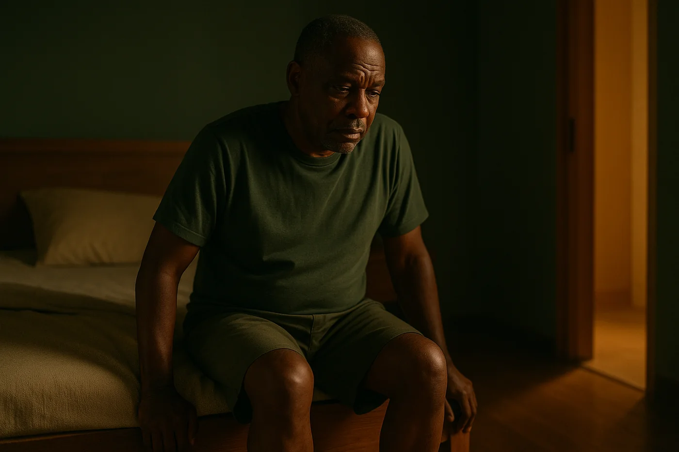 Man in his fifties getting up at night because of an enlarged prostate